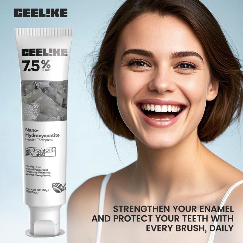 【CEELIKE】Fluoride-Free Nano Hydroxyapatite Toothpaste | Advanced Enamel Repair & Long-Lasting Fresh Breath | Mild Mint | 4.23 oz