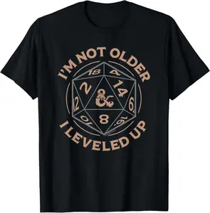 Men's Natural Short-Sleeve Casual Fashion Dungeons & Dragons Birthday Level Up T-Shirt,summervibes