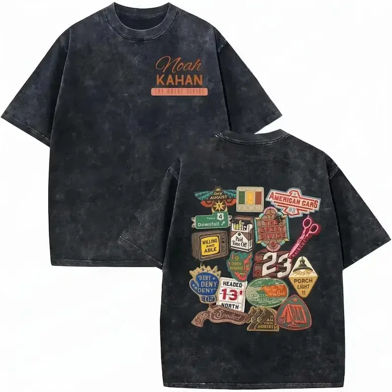 Noah Kahan The Divide Tour Comfort Color Shirt, Wash T-shirt, I'll Leave Porch Light On Concert Sweatshirt, Noah Kahan Tour Shirt vintage style Christmas Holiday Birthday Funny Mens T Shirt