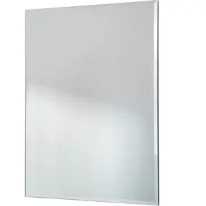 9" x 12" Large Decorative Frameless Beveled Edge Wall  Mirror, Rectangular