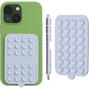 Double -  Double-Sided Suction Phone Case Detachable Mount - Hands-Free,  Grip Holder for Selfies & Videos -  & Android Compatible - 2.5? x 3.75?,  Blue