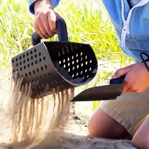 Suitable for sand and shells - outdoor sand sifting tool, beach treasure hunting set, ABS plastic sand shovel and basket set