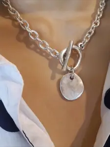 Chic Unique Street Silvery Chain Necklace Chunky Necklace, Style Necklace, Chunky Chain Choker, Boho Necklace Women Jewelry Gift Music Festival, Jewelry Accessory, Fashion Jewelry Accessories