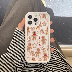 Fashion Christmas Gingerbread Man & Tree iPhone Case, Shockproof Full Coverage, Fits iPhone 6/7/8/x/XS/XR/XS Max, Perfect Gift