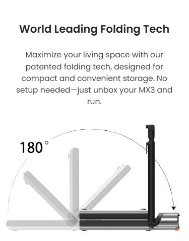 WalkingPad MX3 Folding Treadmill with Adjustable Handrail for Home Gym | 7.4MPH