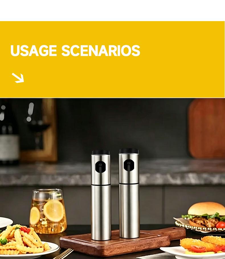 Spray oil pot, atomizing spray bottle, press-dispensing quantitative sprayer, blending/adjustment bottle, kitchen oil control bottle