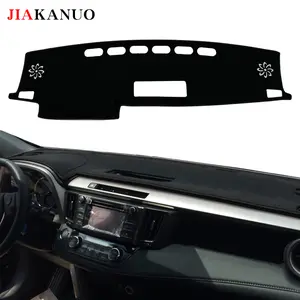 JIAKANUO Instrument Panel Cover Mat Fit for Toyota RAV4 2014-2019 Dashboard Pad Carpe Sunscreen Heat Insulation Anti Glare Reflective Protection All Black