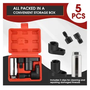 ATE PRO.USA 5pc Oxygen Sensor Socket & Thread Chaser Set #50183