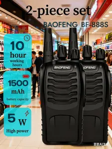 Walkie Talkies Baofeng BF-888S Wireless Copy Frequency 16 Channels, 400-480MHZ, Rechargeable Handheld Two Way Radios, Long Range Power Flashlight For Adults With Earpieces, Outdoor Equipment Supports Skiing Camping Hunting 2-way legit two-way radio ham