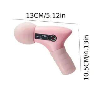 Mini massage gun - Type-C Charging Portable fitness muscle relaxation massager, quiet electric massage Mini Massage Massage Gun Muscle Massager Portable Electric Fascia Gun for Neck Foot Body Fascia Gun Toys for Women (Pink)
