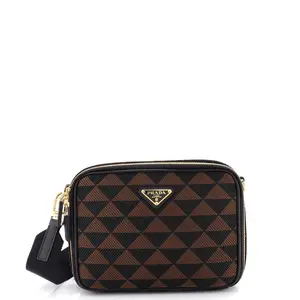 Pre-owned PRADA material Messenger Bags Symbole Zip Around Shoulder Bag Jacquard by Rebag