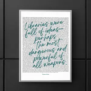 Sarah J. Maas Book Quotes Poster, Throne of Glass Bookish Print, ACOTAR Wall Art, Book Lover Gifts, Home Room Decor
