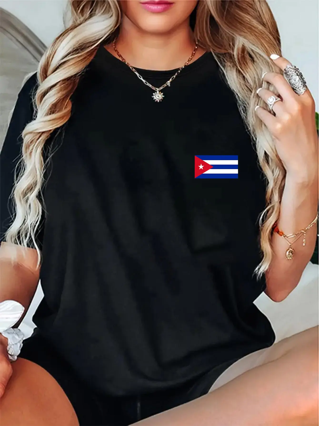 100% Cotton Unisex Cuba Flag Bandera Cubana Cuban Flags Gift Men Women T-Shirt Casual Graphic Printed Tee