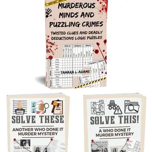 Crimes Logic Puzzles and 2 Solve This/These, A Who Done It Murder Mystery Books, 50 logic puzzles and 20 Crimes/Murders You Need to Solve