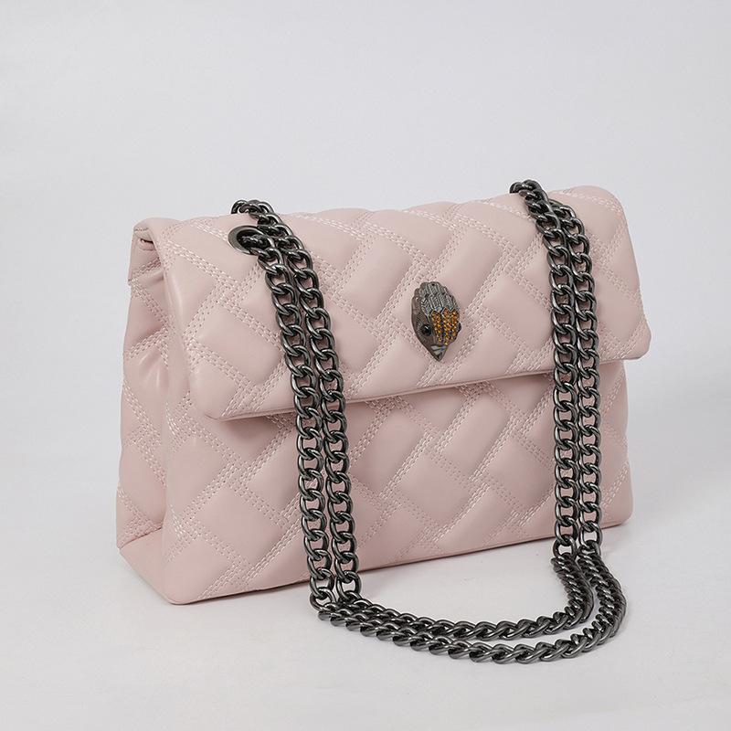 Quilted Chain Shoulder Bag Fashion Crossbody Purse Elegant Flap Handbag Luxury Designer Style Bag