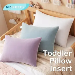 NTBAY 2-Pack Toddler Pillow Inserts, Soft Low Profile Bed Pillows for Kids, Breathable & Thin for Summer Comfort, Down Alternative Sleep Support