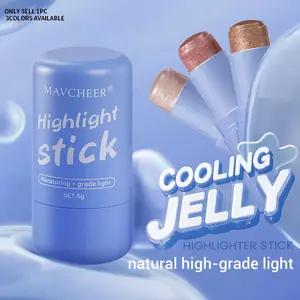 3 Colors Highlighter Stick, Shimmer Glow Cream for Face & Body, Multi Use Highlighter, Highlighter Makeup, Subtle Shimmer Illuminator, Buildable & Blendable, Hydrating Radiance Balm, All Skin Types