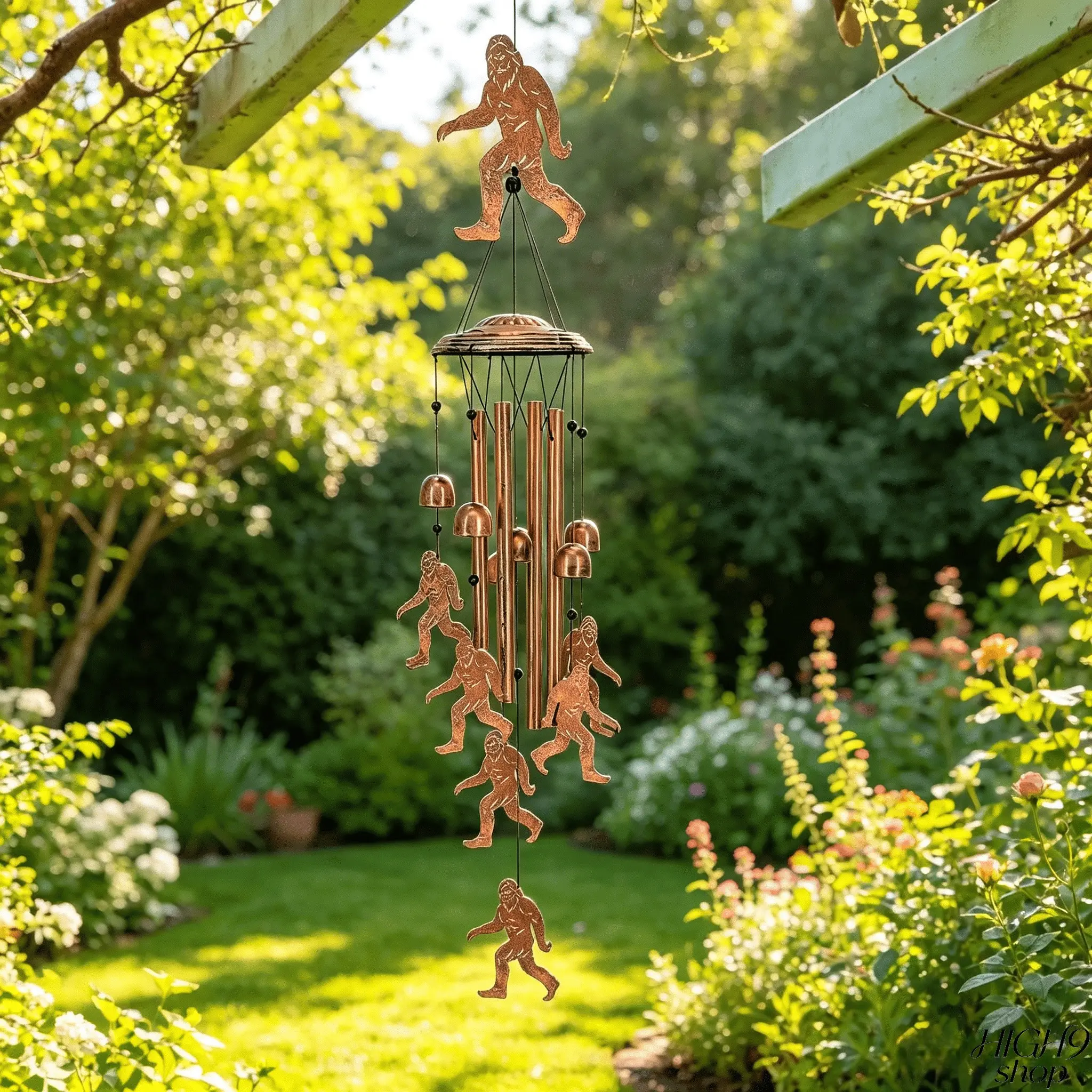Unique Bigfoot Metal Wind Chime Suitable For Both Indoor And Outdoor Hanging Layout, Durable Decorative Garden Accessory For Yard, Porch And Patio Styling, Versatile Unisex Present Ideal For Birthday Celebrations And Warm Memorial Occasions,fathers day