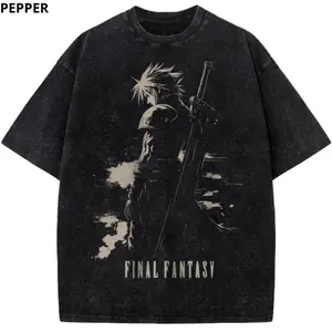 Cloud Strife Shirt, Final Fantasy Shirt, Game Shirt, Vintage Tee - Vintage Graphic Tee – Menswear & Womenswear – Streetwear Tops – Casual Cotton Crewneck Shortsleeve T-shirt