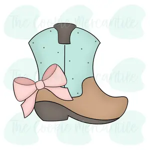 Cowboy Boot W/Bow - Cookie Cutter