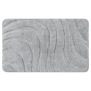 REGALWOVEN Non Slip Bath Mat, Geometry Bathroom Rug Absorbent Washable Mat Soft Microfiber Bath Mats for Bathroom Floor, Shower Room