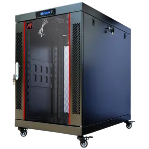 SYSRACKS 18U Premium Server Rack 19" Cabinet with Locking for Electronics, Audio, Video, and Data Racks, 24-Inch Depth 18.600 double  pc