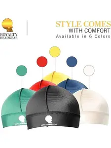 Royalty Headwear Silky Wave Cap for 360, 540 & 720 Waves, Soft Breathable Durag Skull Cap Beanie for Men