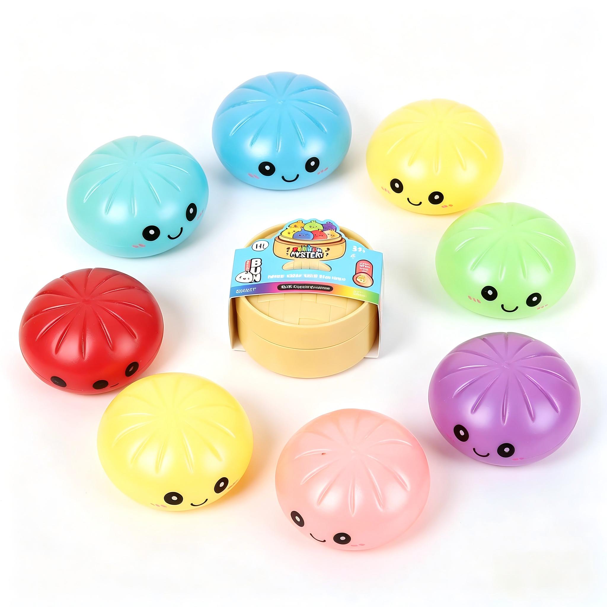 Giant Dumpling Squishy Plush Toy - 1pc/6pc Soft TPR Stress Relief Squishy, Surprise Dumpling Squishies Unboxing, Mini Variations, Valentine’s/Graduation Gifts for Adults (Home & Festive Party Supplies) mystery box