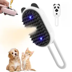 Cat Steam Brush for Shedding Dog Brush with Steam Pet Hair Cleaning Brush Comb for Spray Pet Grooming, foldable handle brush,pet hair magic wand