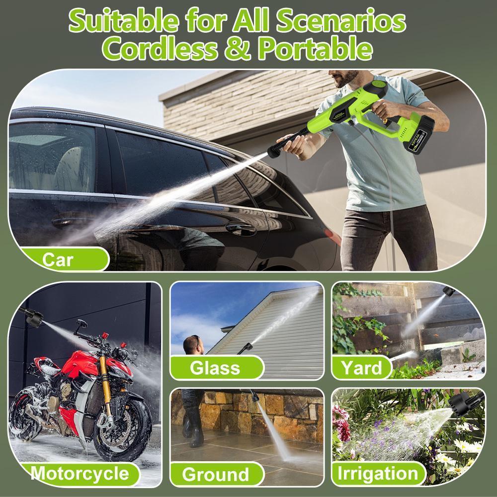 【BackToSchool】 KEPEAK 1500PSI Cordless Pressure Washer with ABS, Water Filter, Charger, Plastic Toolbox & Rechargeable Cells, Portable Car Wash Spray Gun with High-Pressure Jet Head, Ideal for Car Washing Maintenance,car accessories 【BackToSchool】 KEPEAK 1500PSI Cordless Pressure Washer with ABS, Water Filter, Charger, Plastic Toolbox & Rechargeable Cells, Portable Car Wash Spray Gun with High-Pressure Jet Head, Ideal for Car Washing Maintenance,car accessories