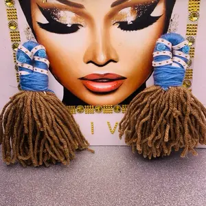 Large Yarn earrings
