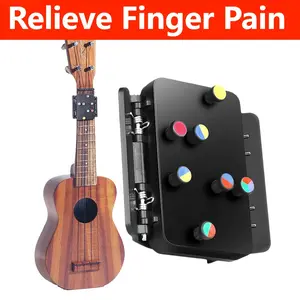Ukulele Chord Assist Set with 3 Picks - Easy-Press One-Key Trainer with Color-Coded Diagrams| Relieve Finger Pain And Quick to Master Chords Ultimate Beginner Learning Tool