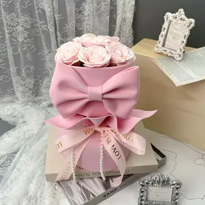 Bow rose bouquets, for girlfriends, best friends, wedding anniversaries, birthday gifts, eternal dried flower soap bouquets, Valentine's Day gifts, Mother's Day gifts, graduation gifts, Artificial flower bouquet