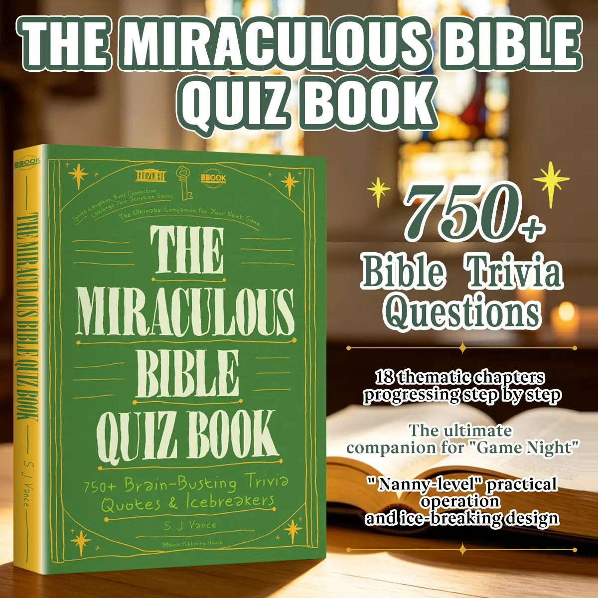 The Miraculous Bible Quiz Book – 750+ Brain-Busting Bible Trivia Questions & Icebreakers | Fun Christian Party Game for Family, Church Groups & Friends