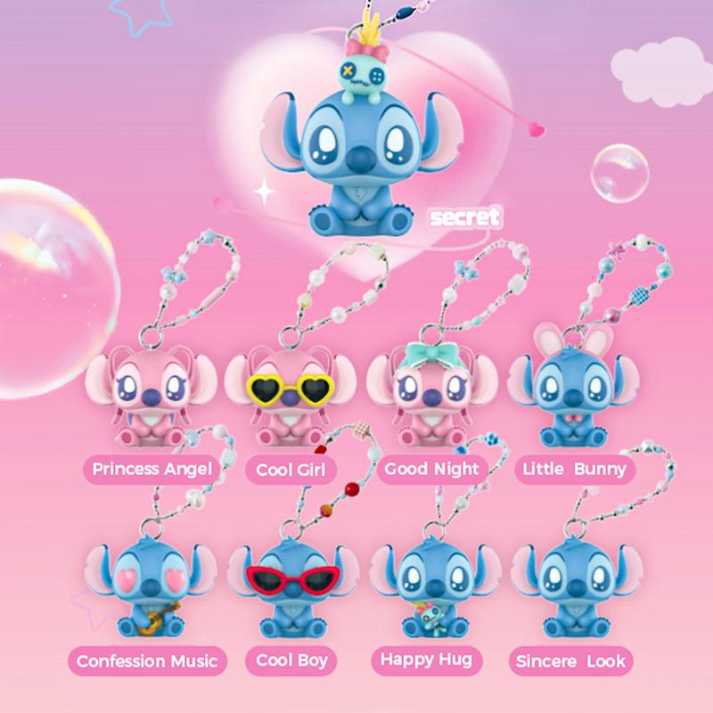 Disney Stitch Confession Series Flocking Blind Box Pendant - Lightweight and Huggable, Ideal for School, Shopping or Parties, Birthday Gift for Women and Teens