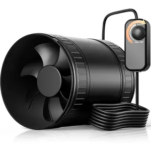 4 Inch Compact Inline Duct Fan Kit with Speed Controller, Quiet DC  Exhaust Fan for Grow Tent Ventilation, Heating Cooling Booster, Hydroponics, Boat