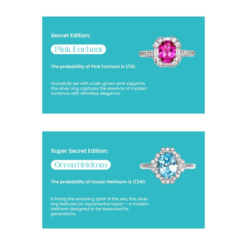 Fizz and Rizz by Yorkett Jewelry Mystery Box of Sterling Silver Sized Rings - 925 Sized Rings Surprise Jewelry - Secret Box - Bubble Bomb - Fun Gift for Parties Unique Set Adventure