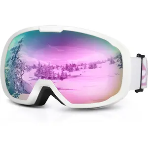 Ski Goggles for Men Women, OTG Snowboard Goggles with  UV Protection Anti Fog Lens Snow Goggles