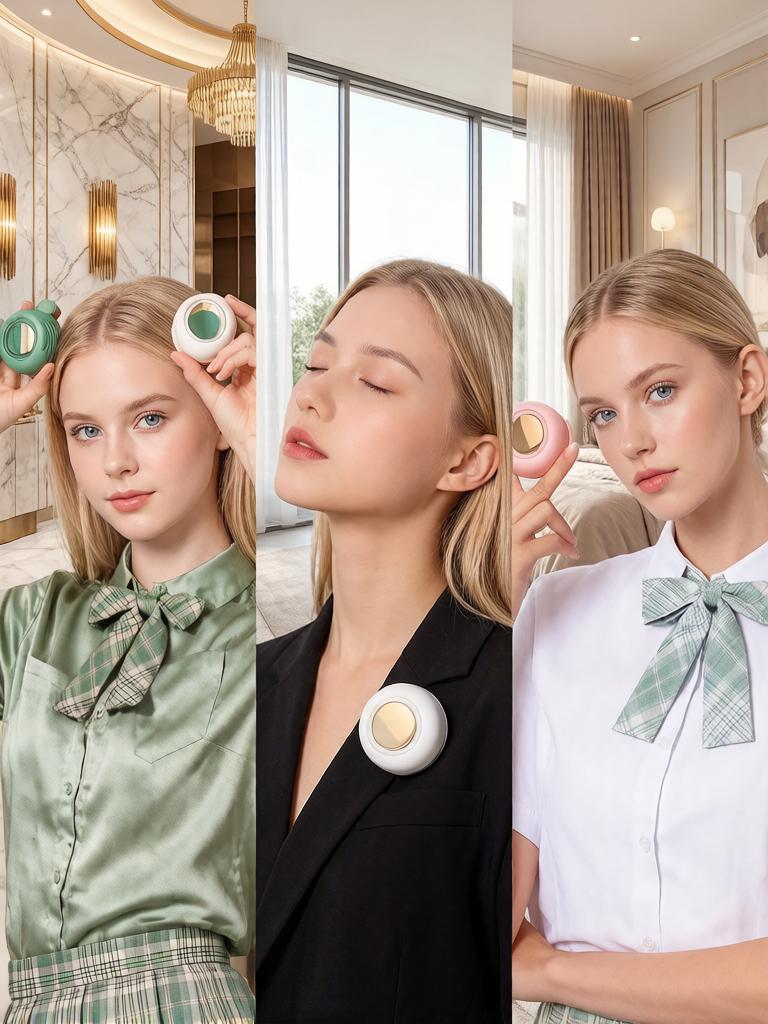 Whirlwind Leafless Fan With Portable Button Design USB Charging Silent Portable Mini Fan For Home And Outdoor Travel