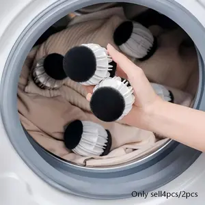 4pcs Magic Laundry Balls, Pet Hair Remover, Reusable Washing Machine Accessories, Prevents Clothing Entanglement, Easy to Clean, Various Laundry Needs