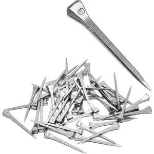 E5 Horseshoe Nails 50 Pcs 2 Inches Low Carbon Steel Horse Hoof Nails Horse Training Supplies Tool for Securing Firmly