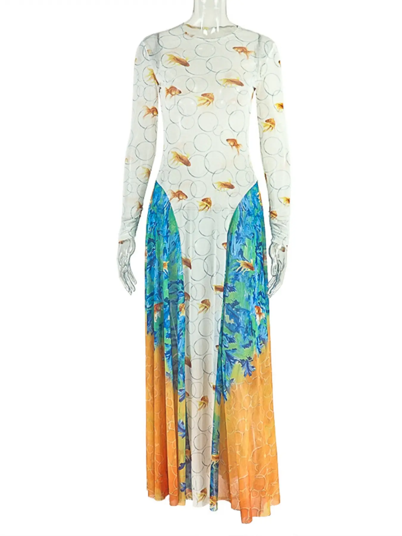 Women's Elegant Patchwork A-Line Dress, Round Neck Long Sleeve Summer Fashion, Tight-Fitting Street Style Women's Clothing, Womenswear - TikTok Shop Women's Elegant Patchwork A-Line Dress, Round Neck Long Sleeve Summer Fashion, Tight-Fitting Street Style Women's Clothing, Womenswear - TikTok Shop