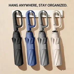 Automatic Folding Umbrella, 1 Piece Pack/60 Portable Umbrellas with Ring Buckle, Windproof Waterproof Unisex, Ideal for Men and Women, Wind Resistant Umbrella