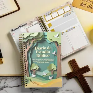 Christian Women's Verse Mapping Notebook | A5 Portable Organizer with Undated Pages, High-Quality Paper, Lay-Flat Design, and Structured Prompts for Deepening Scripture Knowledge (Spanish Version)