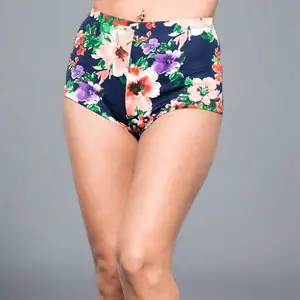 Floral Boy Shorts - Lightweight Breathable Fabric With Elastic Waistband For Summer