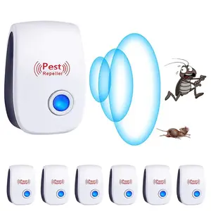 6 Packs Ultrasonic Pest Control Repeller, Electronic Pest Repellent Plug in Indoor for Insect Roaches Spider Ant Bug Mosquito Mouse Repellent for House Kitchen Garage Warehouse ultrasonic pest