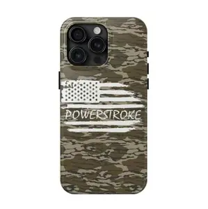 Power Stroke Tough Phone Case - Turbo & American Flag Design1