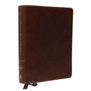 NKJV, Journal the Word Bible, Bonded Leather, Brown, Red Letter, Comfort Print: Reflect, Journal, or Create Art Next to Your Favorite Verses by Thomas Nelson [Leatherbound Book]