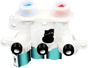 W11096268 W11220230 Water Inlet Valve Compatible with whirl-pool ken-more Washing Machine Replaces W10632527 W10758829 W10853296 W11096268 etc (120V 60Hz)