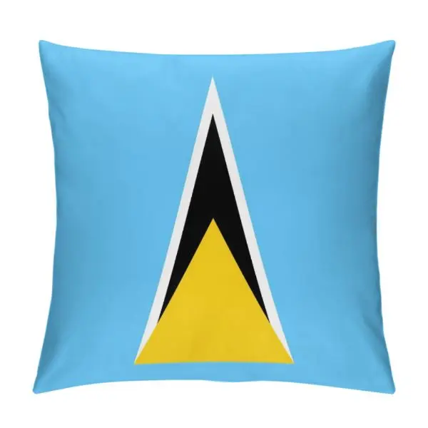 Saint Lucia Flag Throw Pillow